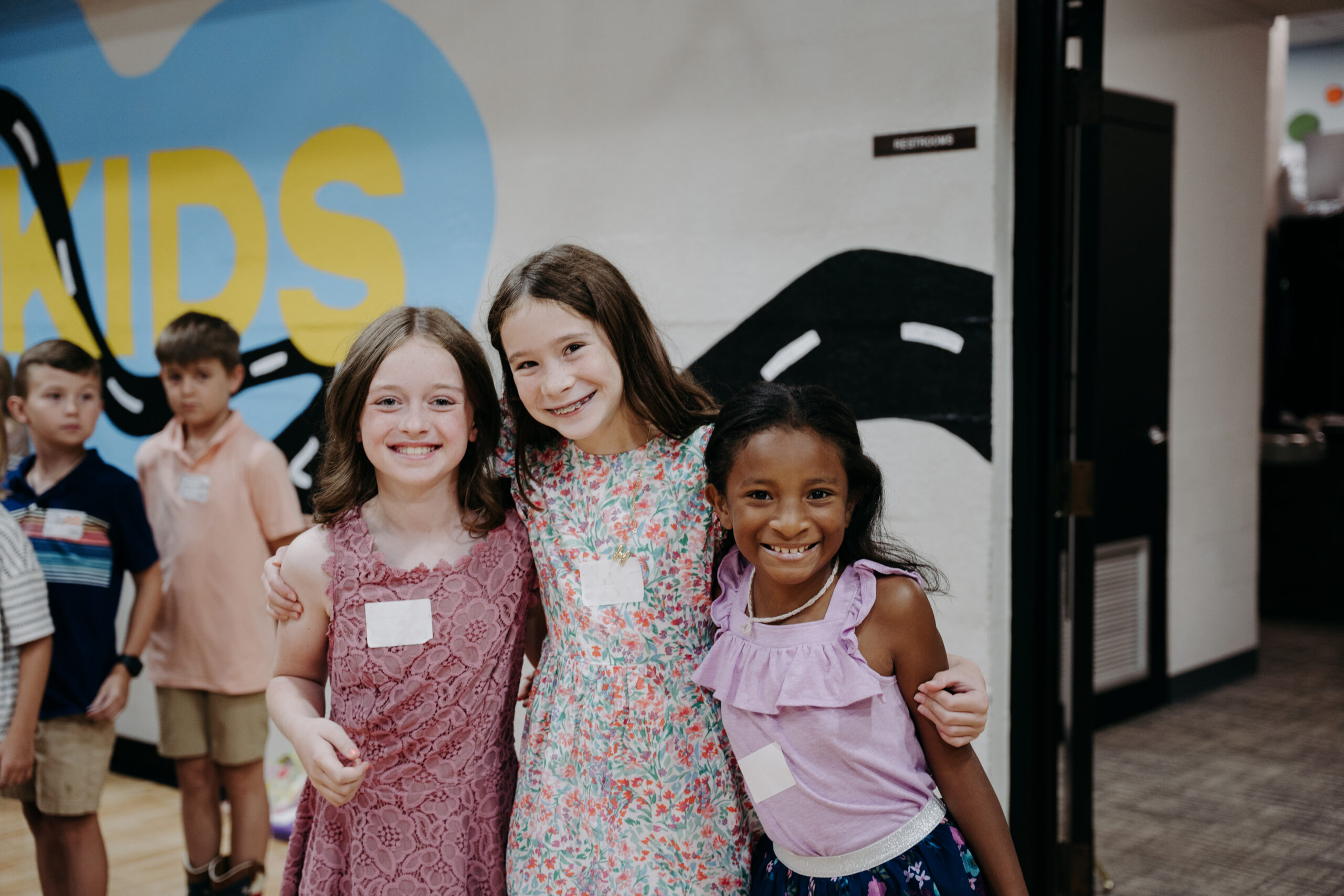 kids in a room learning about Jesus